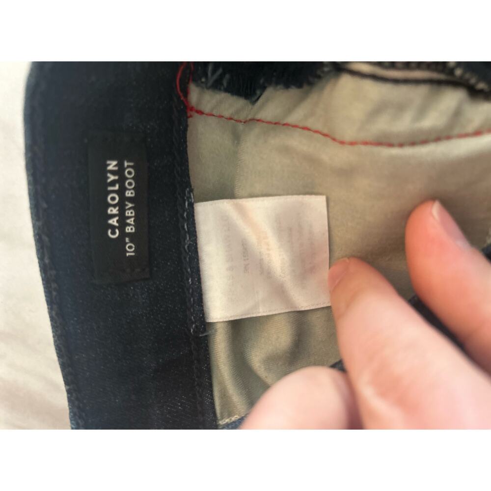 Veronica Beard Carolyn Cropped Raw Hem Boot Cut Dark wash Jean - Picture 9 of 11